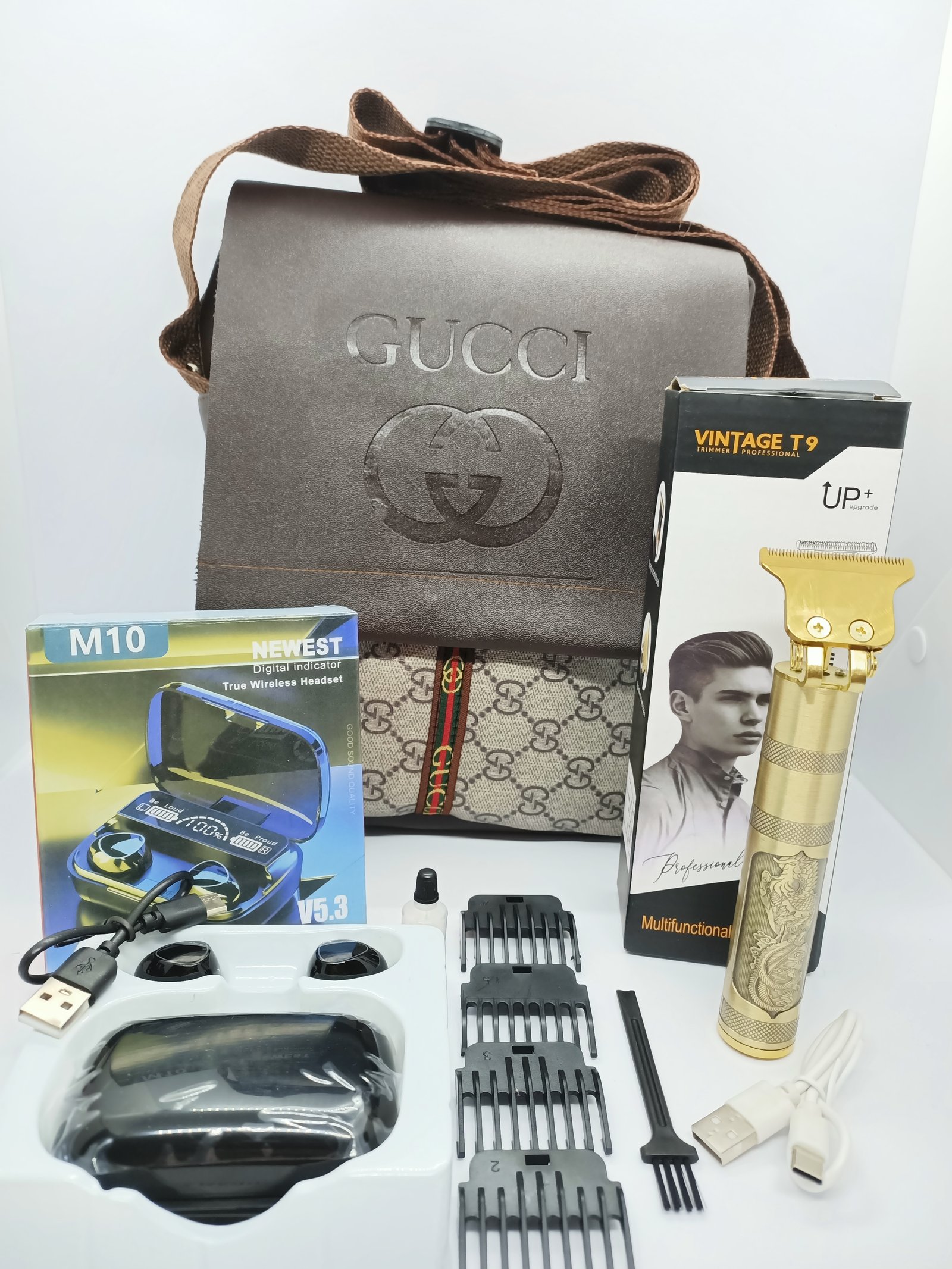 Sacoche+ tendeuse+ kit main bluetooth power bank (pack)