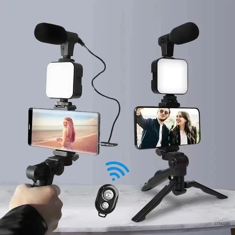 Kit Vidéo Vlogger,  Microphone ,LED Trépied